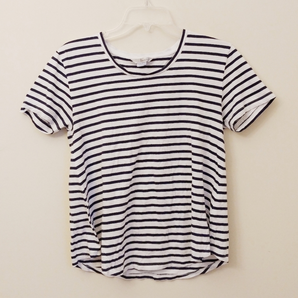 Boden Striped Black White Short T-Shirt Size 6